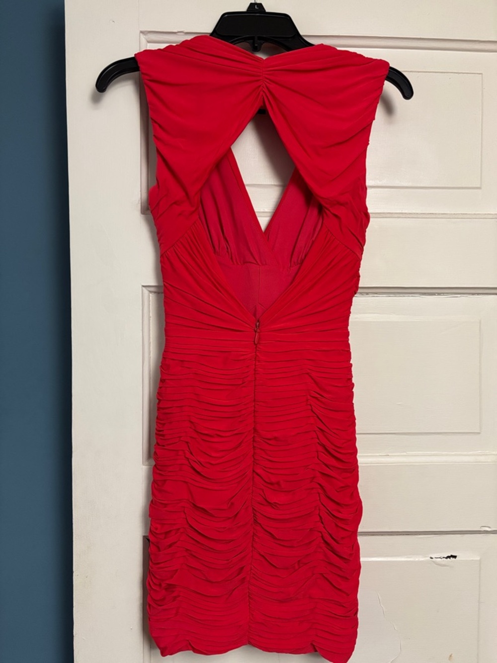 BCBGMaxAzria Red Ruched Mini Dress - Picture 2 of 5